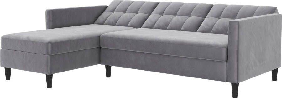 Dorel Home Hoekbank Hartford II met slaapfunctie en bergruimte récamier aan beide kanten te monteren - Foto 16