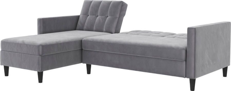Dorel Home Hoekbank Hartford II met slaapfunctie en bergruimte récamier aan beide kanten te monteren - Foto 14