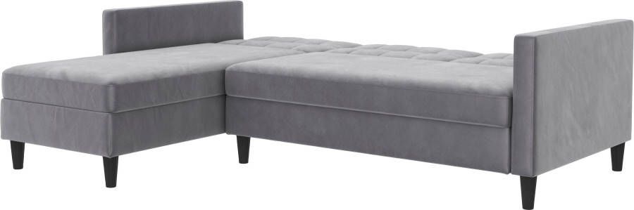 Dorel Home Hoekbank Hartford II met slaapfunctie en bergruimte récamier aan beide kanten te monteren - Foto 17