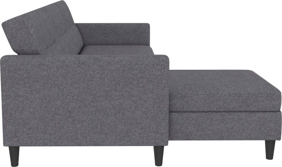 Dorel Home Hoekbank Hartford II met slaapfunctie en bergruimte récamier aan beide kanten te monteren - Foto 7