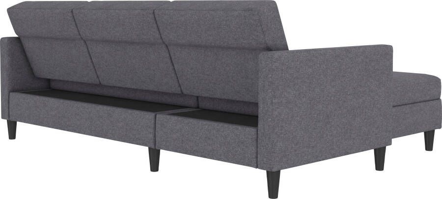 Dorel Home Hoekbank Hartford II met slaapfunctie en bergruimte récamier aan beide kanten te monteren - Foto 11