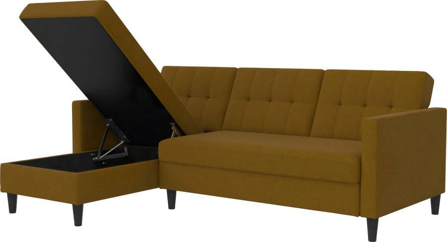 Dorel Home Hoekbank Hartford II met slaapfunctie en bergruimte récamier aan beide kanten te monteren - Foto 8