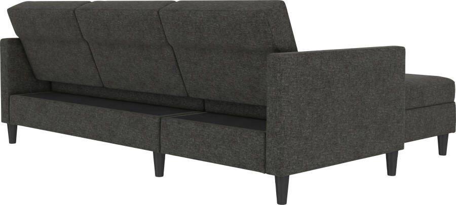 Dorel Home Hoekbank Hartford II met slaapfunctie en bergruimte récamier aan beide kanten te monteren - Foto 13