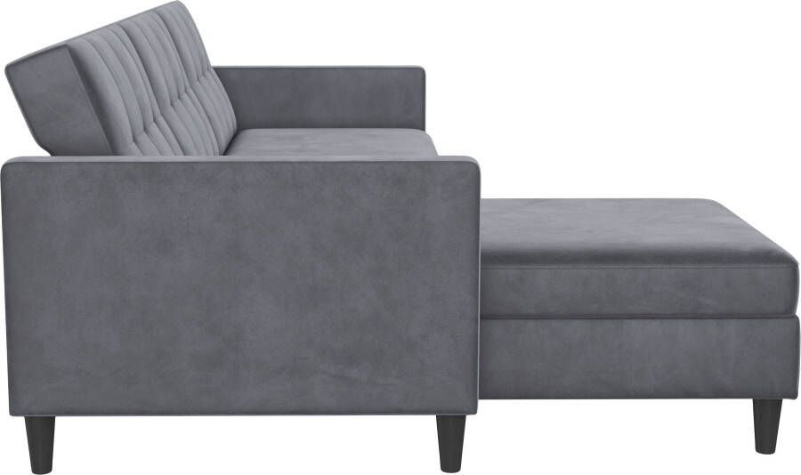 Dorel Home Hoekbank Hartford II met slaapfunctie en bergruimte récamier aan beide kanten te monteren - Foto 8