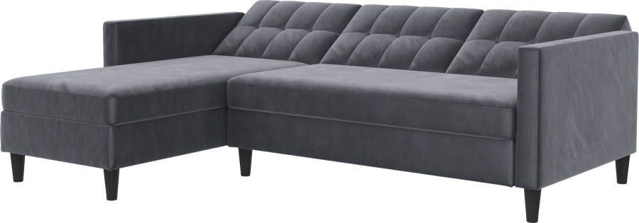 Dorel Home Hoekbank Hartford II met slaapfunctie en bergruimte récamier aan beide kanten te monteren - Foto 16