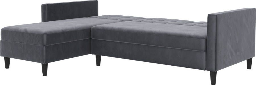 Dorel Home Hoekbank Hartford II met slaapfunctie en bergruimte récamier aan beide kanten te monteren - Foto 17