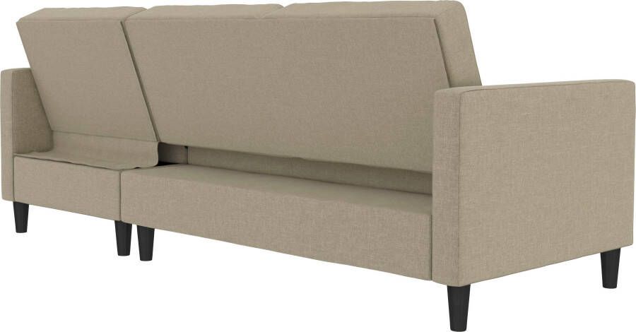 Dorel Home Hoekbank Presley L-vorm Hoekbank met bedfunctie en bergruimte verstelbare rugleuning - Foto 15