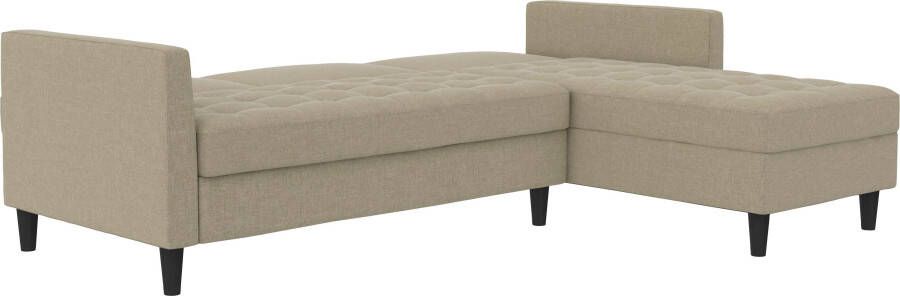 Dorel Home Hoekbank Presley L-vorm Hoekbank met bedfunctie en bergruimte verstelbare rugleuning - Foto 19