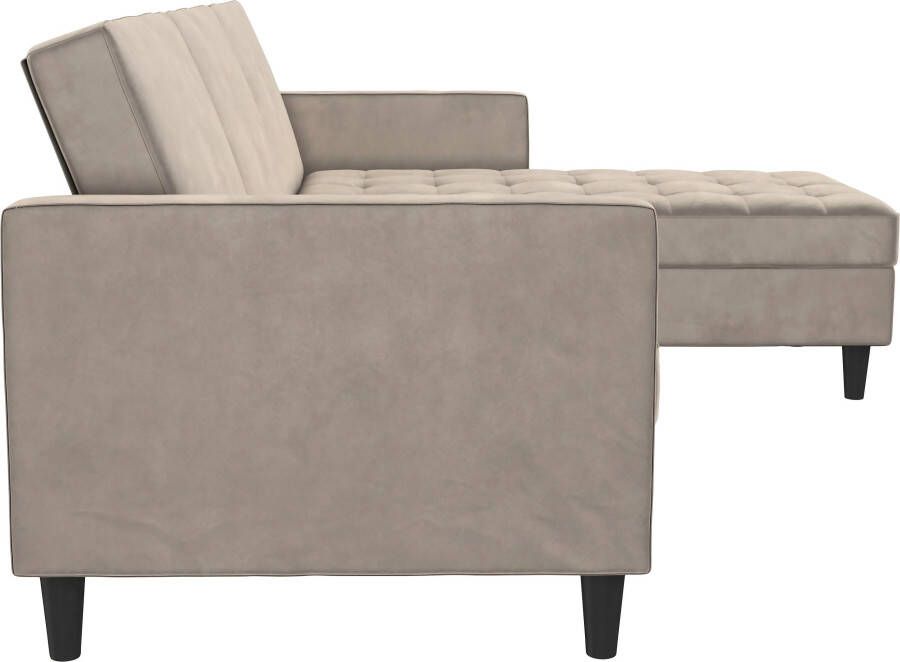 Dorel Home Hoekbank Presley L-vorm Hoekbank met bedfunctie en bergruimte verstelbare rugleuning - Foto 9