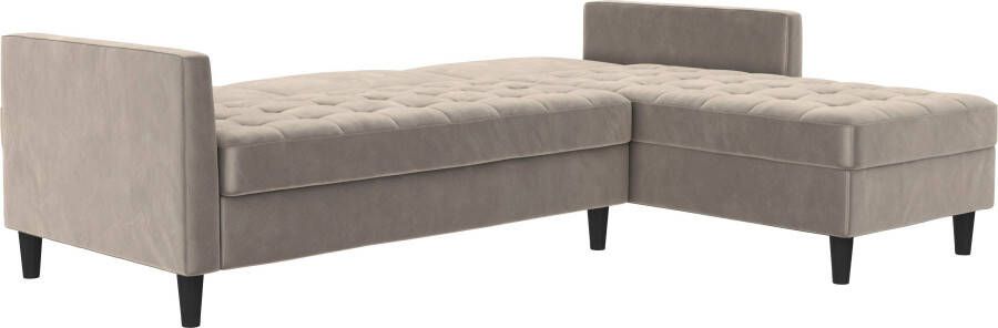 Dorel Home Hoekbank Presley L-vorm Hoekbank met bedfunctie en bergruimte verstelbare rugleuning - Foto 18