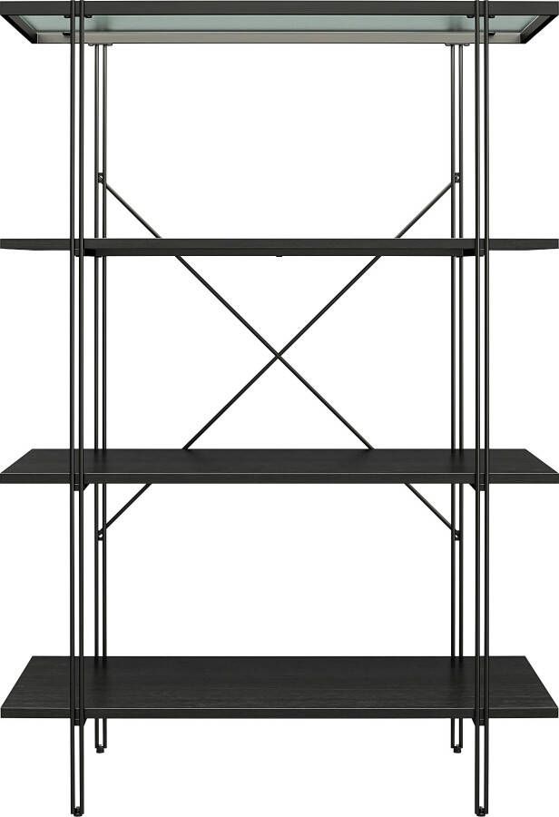 Dorel Home Ordnerrek Wainwright Bovenblad van glas breedte 79 5 cm hoogte 117 cm metalen stelling (1 stuk) - Foto 6