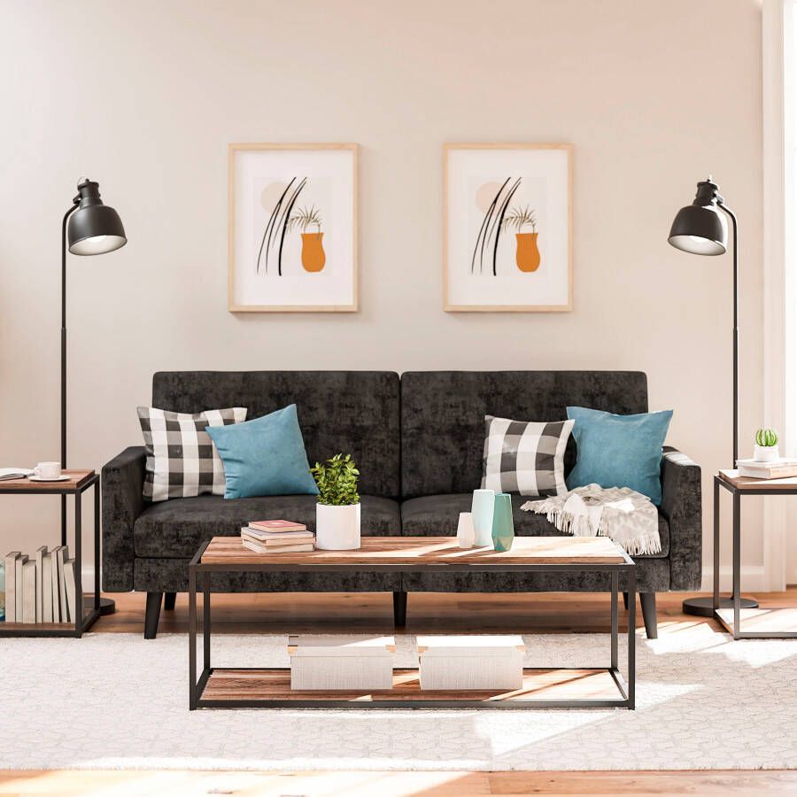 Dorel Home Salontafel Quincy Salontafel zwevende tafelblad-look breedte 52 cm hoogte 46 cm (1 stuk)