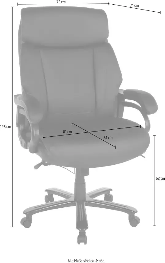 Duo Collection Bureaustoel ENNIO Federkern tot 180kg robuust - Foto 6