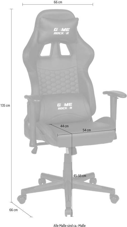 Duo Collection Bureaustoel Game-Rocker G-10 LED Gaming chair met verwisselbare led-verlichting - Foto 4