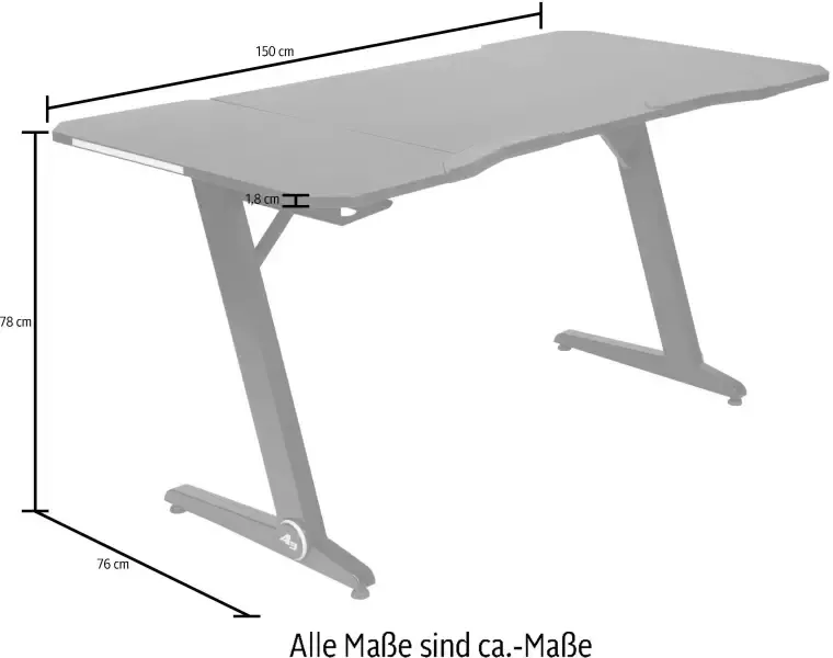 Duo Collection Gamingtafel Game-Rocker GT-45 - Foto 8