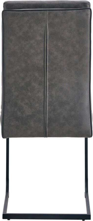 Duo Collection Vrijdragende stoel Marga sledestoel set van 2 extra verdikking met pocketveringskern glijders voor de veiligheid (set 2 stuks) - Foto 5