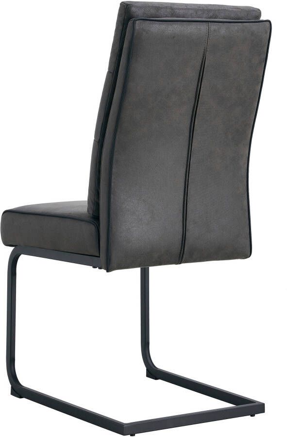 Duo Collection Vrijdragende stoel Marga sledestoel set van 2 extra verdikking met pocketveringskern glijders voor de veiligheid (set 2 stuks) - Foto 2