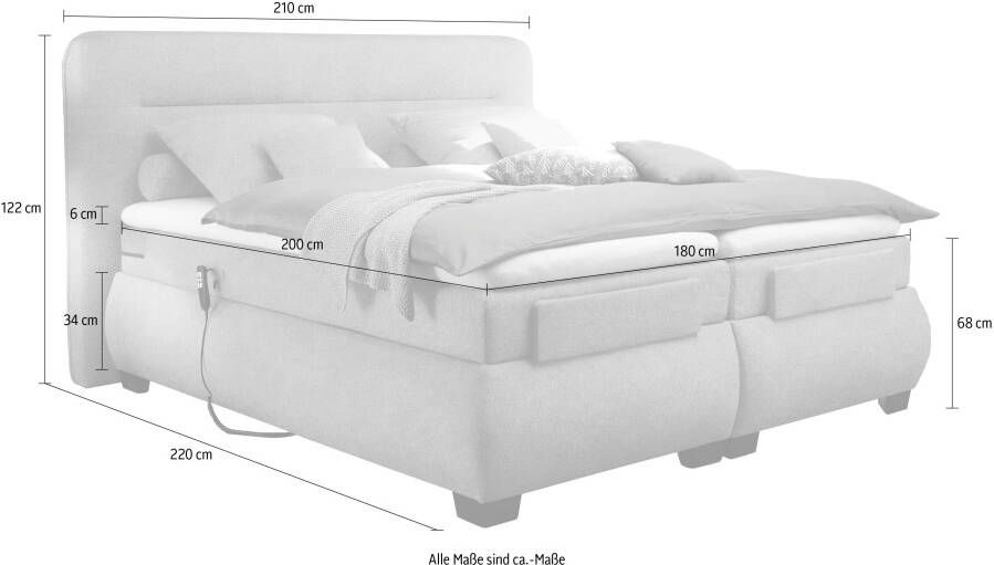 ED EXCITING DESIGN Boxspring Evolution inclusief motor en topmatras - Foto 3