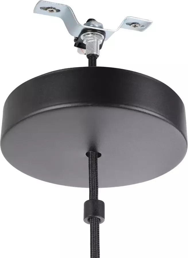 EGLO  Aycliffe Hanglamp - E27 - Ø 30 cm - Zwart Hout - Foto 4