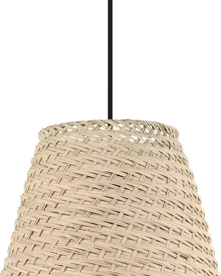 EGLO  Aycliffe Hanglamp - E27 - Ø 30 cm - Zwart Hout - Foto 1