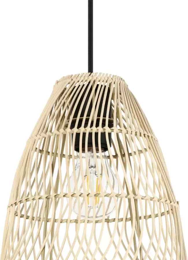 EGLO  Ayesgarth Hanglamp - E27 - 91 cm - Zwart Hout - Foto 4