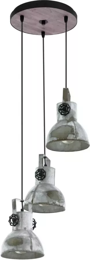EGLO hanglamp Barnstaple 3-lichts bruin zwart grijs Leen Bakker - Foto 5