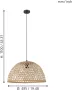 EGLO  Claverdon Hanglamp - 1 lichts - Ø49 5 cm - E27 - Zwart - Thumbnail 4