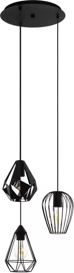 EGLO  Distaff Hanglamp - E27 - Ø 34 cm - Zwart - Foto 3