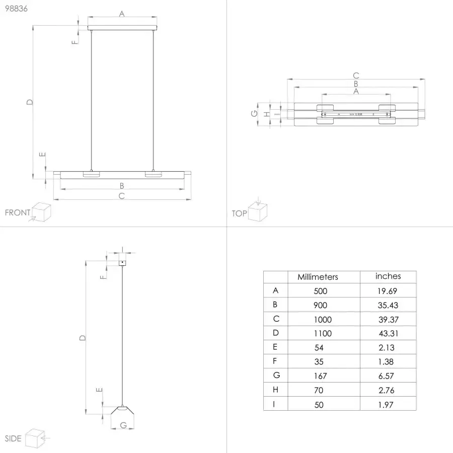 EGLO  Ermua Hanglamp - LED - 100 cm - Zwart Bruin Wit - Dimbaar - Foto 1