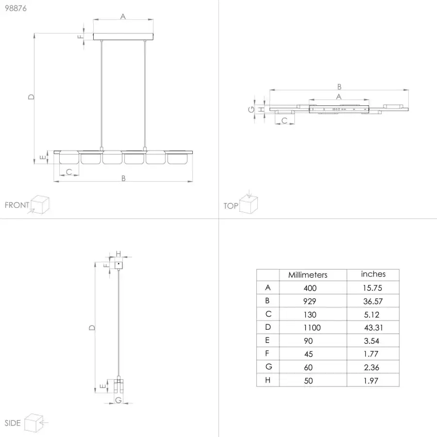 EGLO Hanglamp ERVIDEL Hanglamp in zwart van staal 4 5W warmwit (1 stuk)