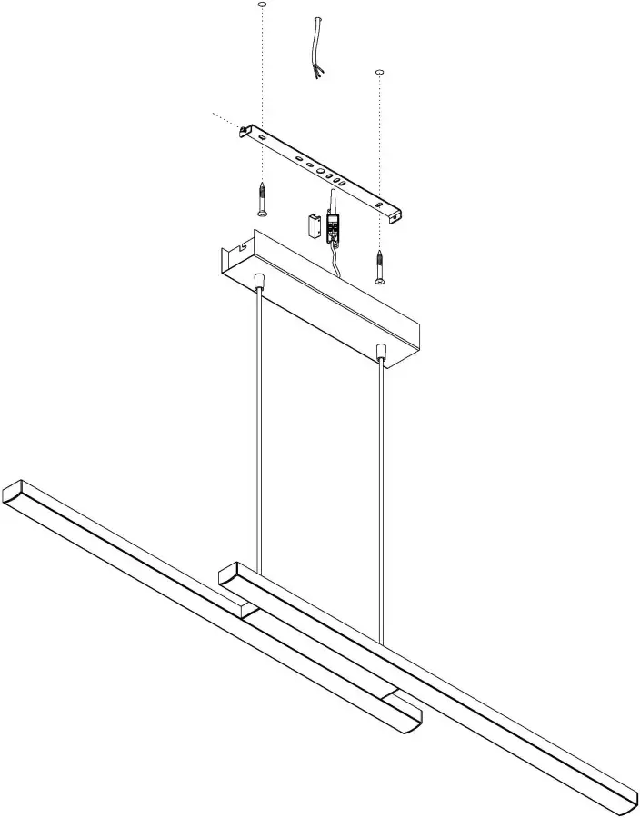 EGLO Hanglamp FRAIOLI-C nikkel-mat l105 5 x h120 x b10 cm inclusief 2 x led-plank app - Foto 5