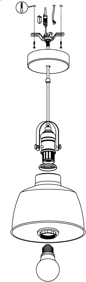 EGLO hanglamp Gilwell zwart bronskleurig - Foto 3