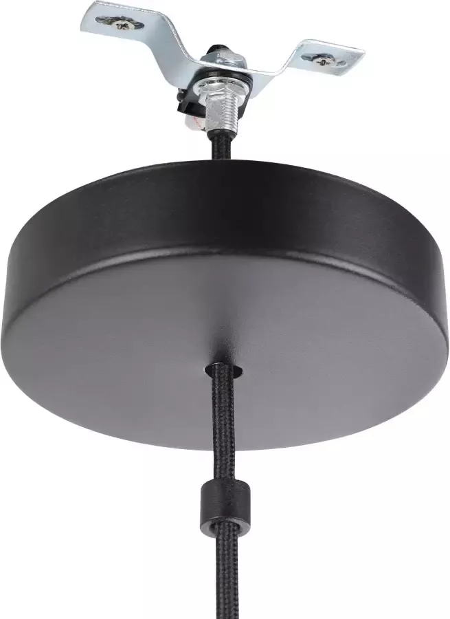 EGLO  Hettonle Hanglamp - E27 - Ø 42 cm - Zwart Hout - Foto 4