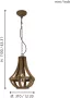 EGLO hanglamp Kinross bruin Ø31 cm Leen Bakker - Thumbnail 3
