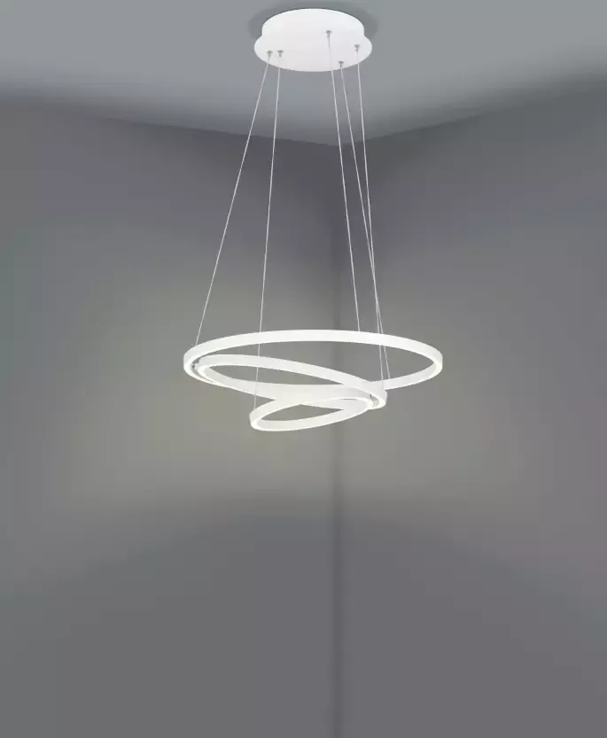 EGLO  connect.z Lobinero-Z Smart Hanglamp - Ø 58 cm - Wit - Instelbaar wit licht - Dimbaar - Zigbee - Foto 7