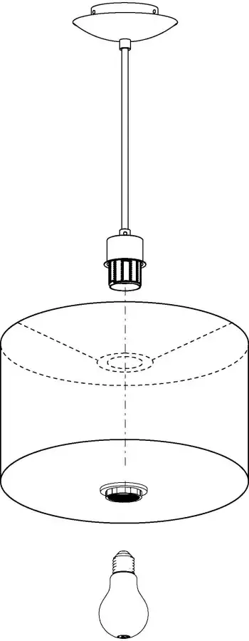 EGLO  Maserlo - Hanglamp - 1 Lichts - Ø38cm - Nikkel-Mat - Zwart  Goud - Foto 4
