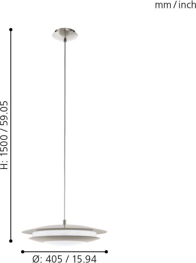 EGLO Hanglamp MONEVA-C Hanglamp CONNECT bediening via app + afstandsbediening (1 stuk) - Foto 6