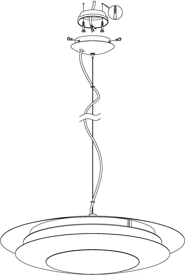 EGLO Hanglamp MONEVA-C Hanglamp CONNECT bediening via app + afstandsbediening (1 stuk) - Foto 6