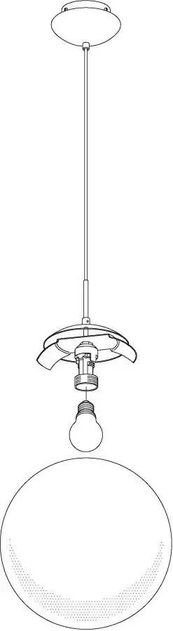 EGLO  Rondo Hanglamp - E27 - Ø 30 cm - Grijs Wit - Foto 5