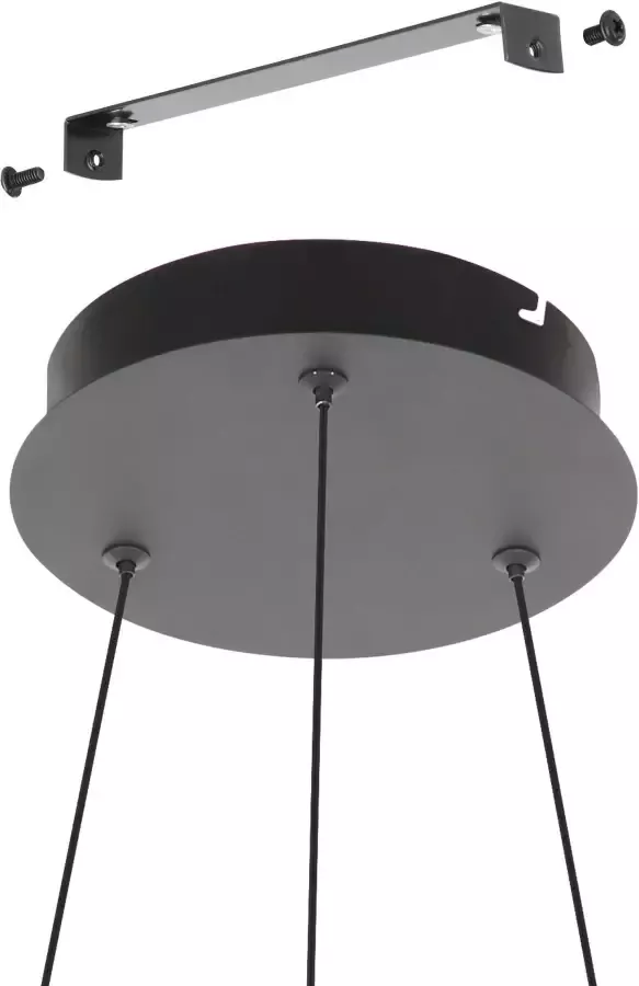 EGLO  Ruotale Hanglamp - LED - Ø 55 cm - Zwart Wit - Foto 3
