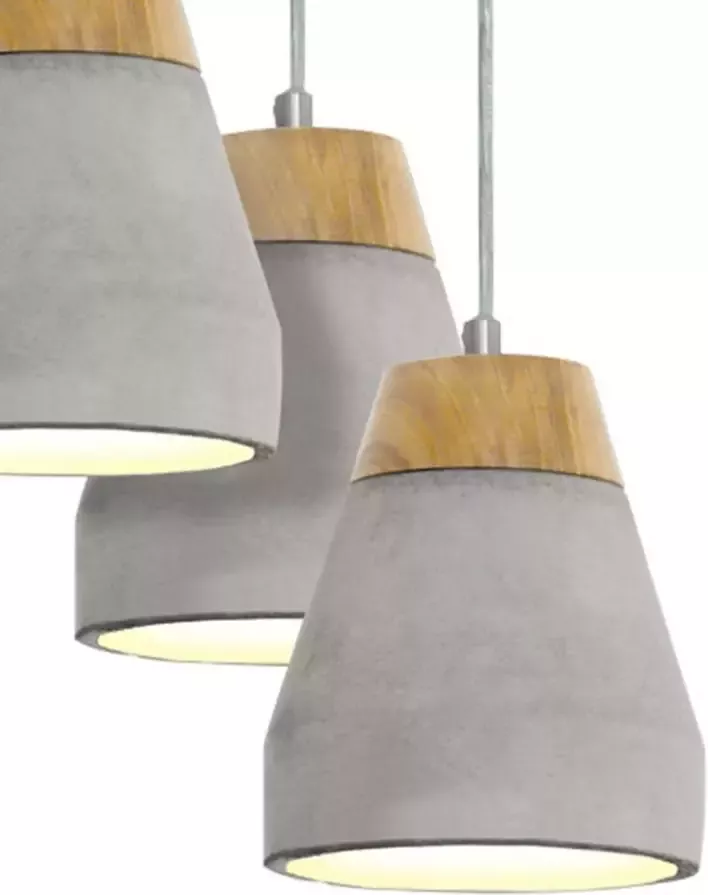 EGLO Hanglamp 3-lichts Bruin beton &apos;TAREGA&apos; - Foto 2