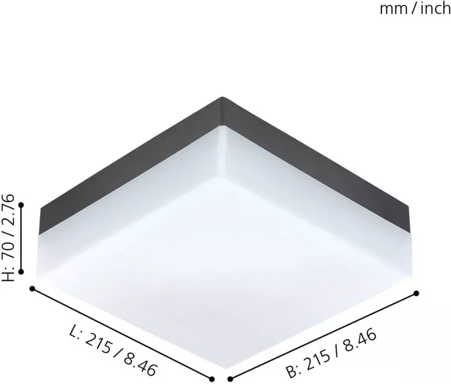 EGLO Led-plafondlamp voor buiten SONELLA Led verwisselbaar - Foto 3