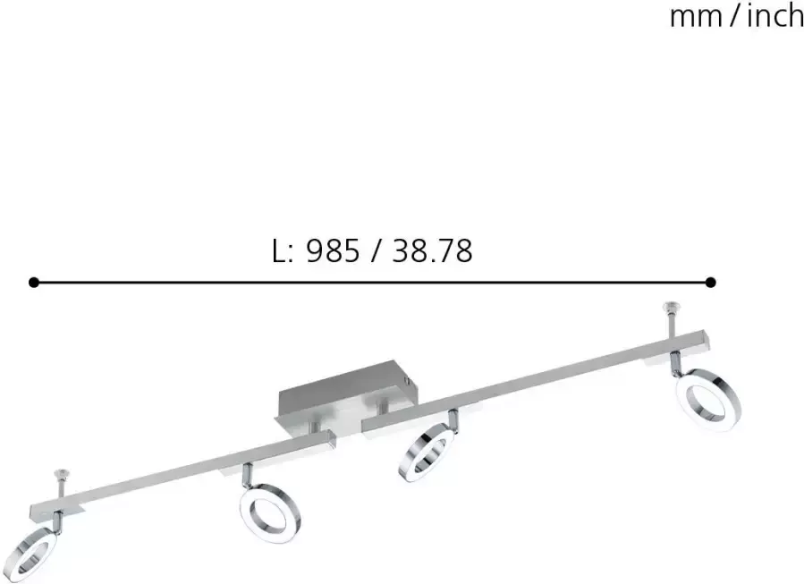 EGLO  Cardillio 1 - Spot - 6 Lichts - Aluminium  Chroom - Gesatineerd - Foto 2