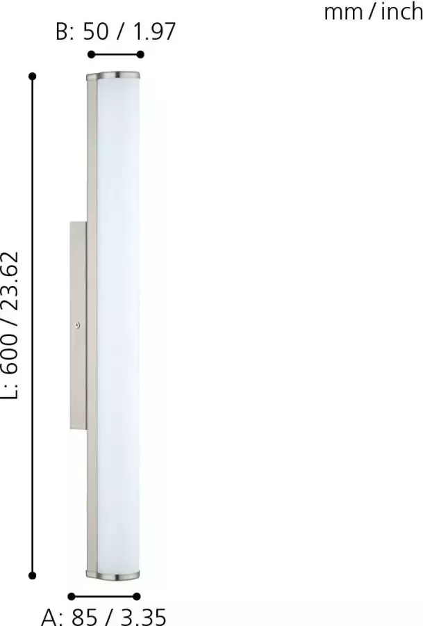 EGLO  Calnova Wand Plafondlamp - LED - Lengte 600mm. - Nikkel Mat - Foto 2