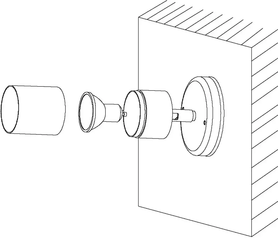 EGLO Ledwandlamp voor buiten STOCKHOLM1 spot wandspot buitenlamp roestvrij staal zilver IP44 (1 stuk) - Foto 4