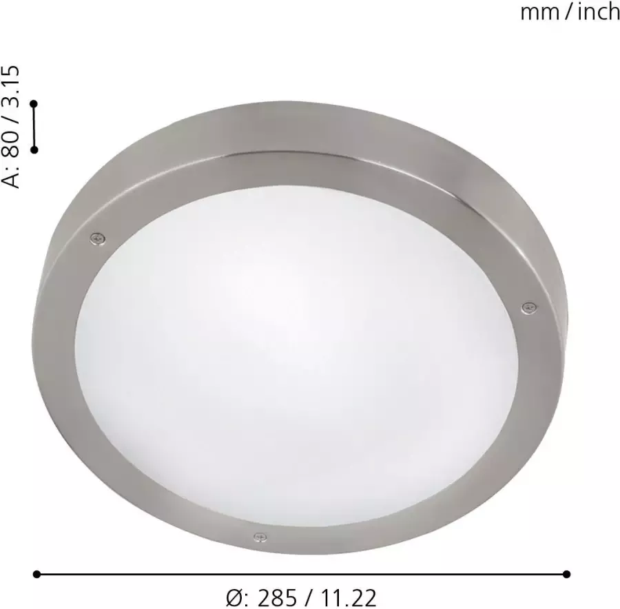EGLO  Vento 1 - Buitenverlichting - Wand Plafondlamp - 3 Lichts - LED - RVS - Wit - Foto 2