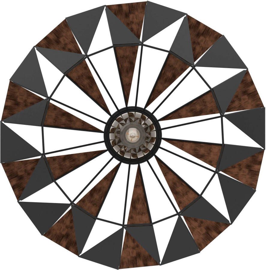 EGLO Â CarltonÂ 6Â PlafondlampÂ -Â E27Â -Â Ã˜Â 47Â cmÂ -Â Zwart Koper Leen Bakker - Foto 2