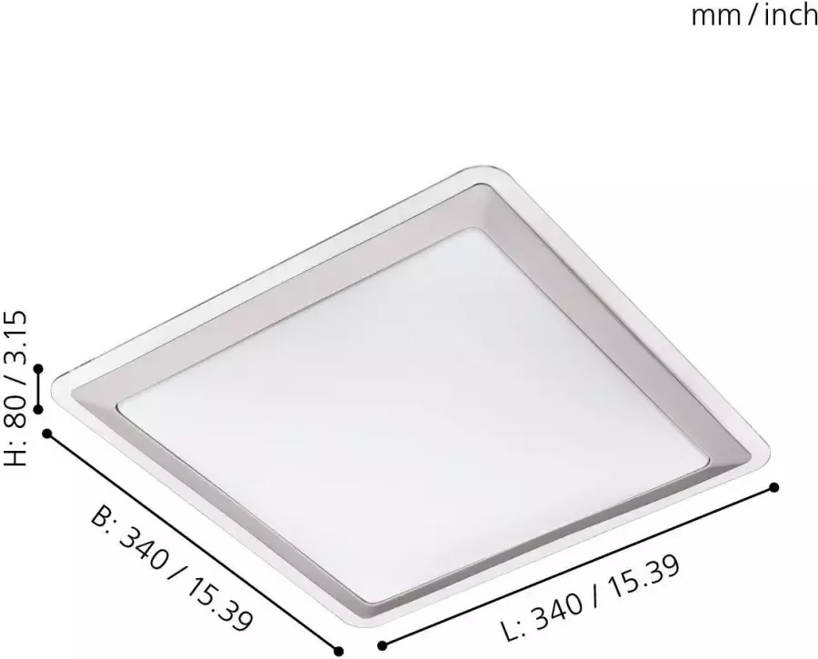 EGLO  Competa 1 - Wand Plafondlamp - 1 Lichts - Wit  Zilver  Helder - Foto 2