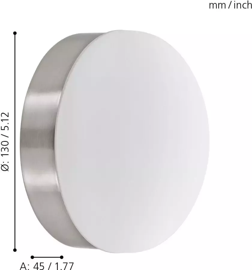 EGLO PEDRISTELLA Wandlamp LED 13.0 cm Nikkelmat - Foto 1