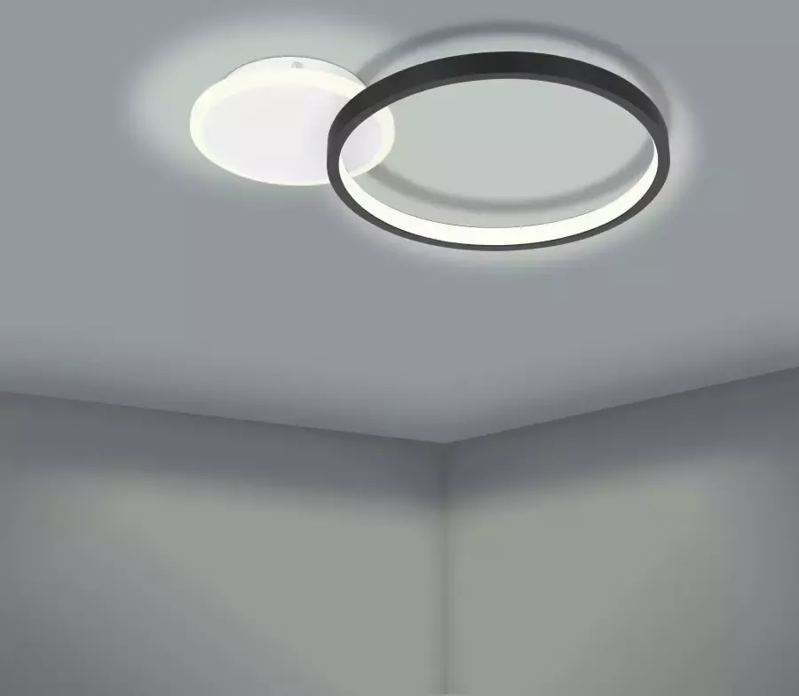 EGLO Gafares Plafondlamp LED 40 5 cm Zwart Wit Dimbaar - Foto 2
